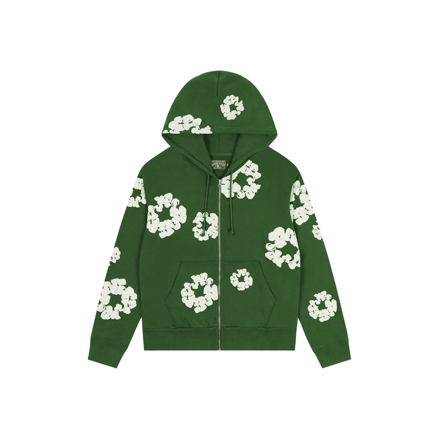 Denim Tears Cotton Wreath Zip-Up Hoodie Green (SS25)