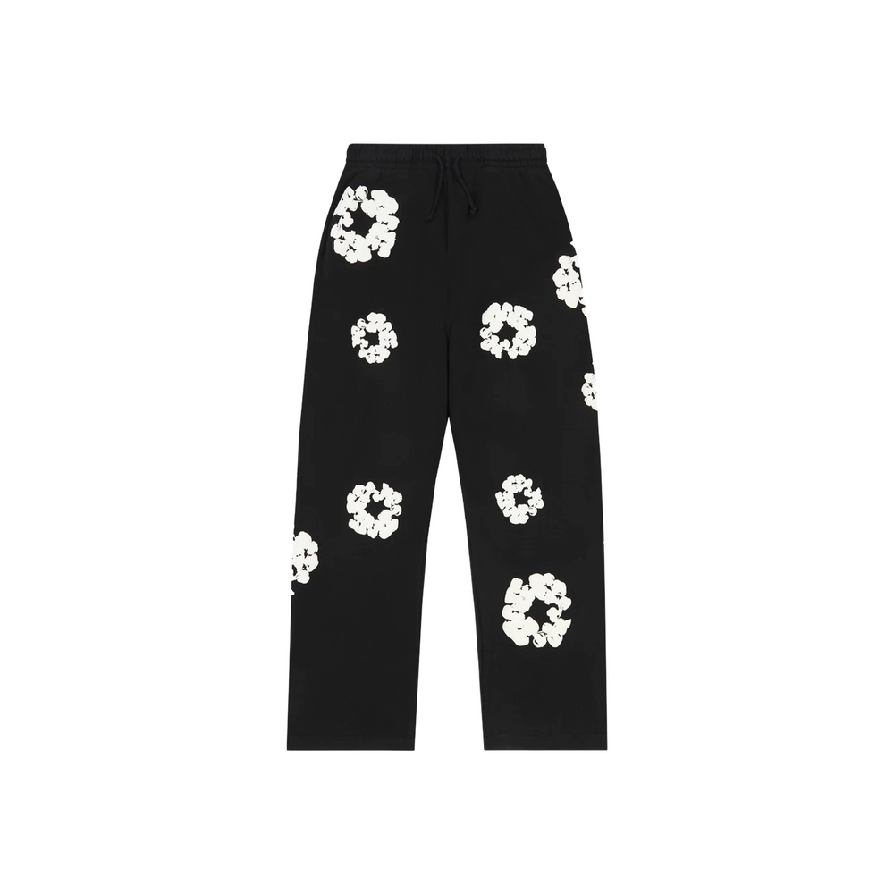 Denim Tears The Cotton Wreath Baggy Sweatpants Black (SS25)