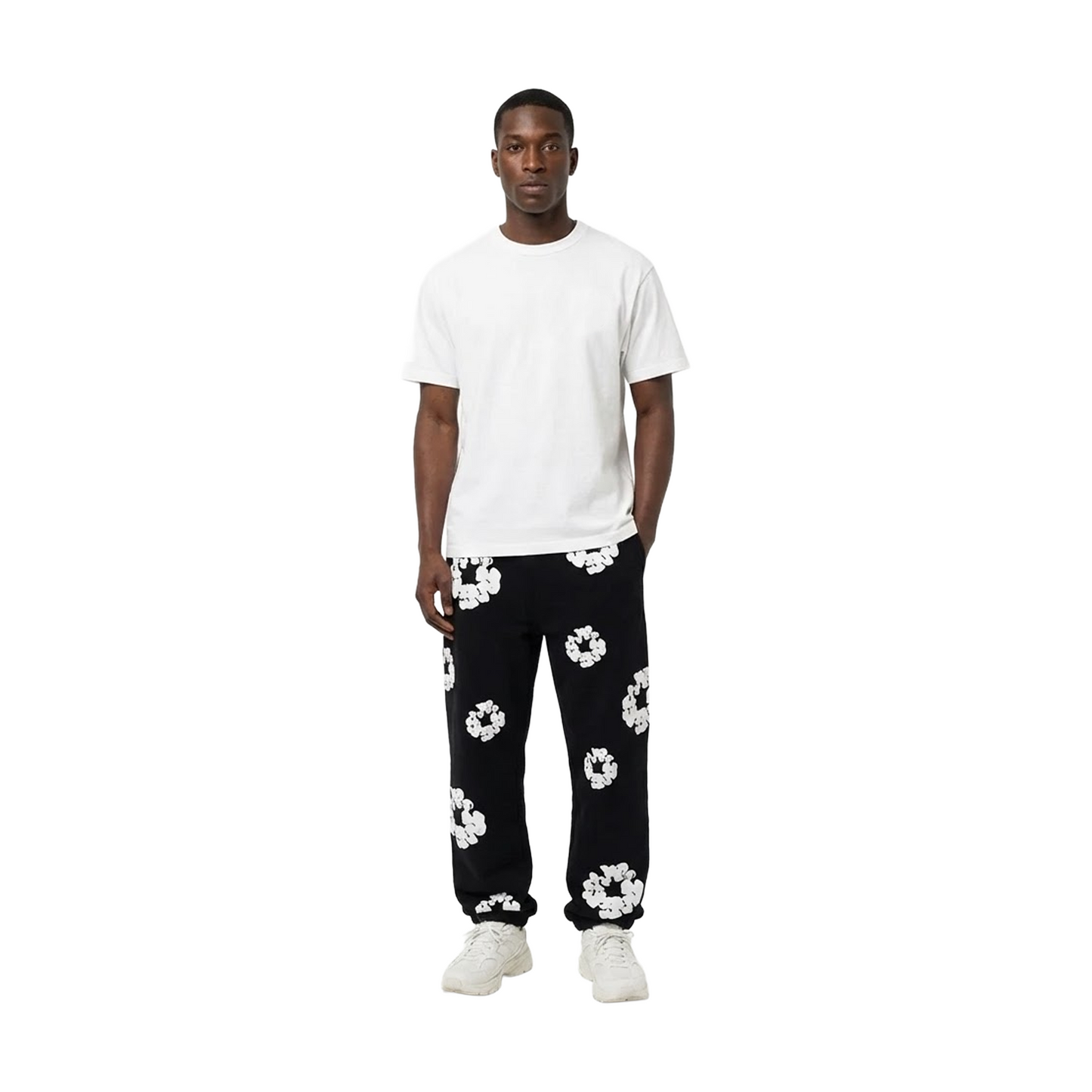 Denim Tears The Cotton Wreath Baggy Sweatpants Black (SS25)