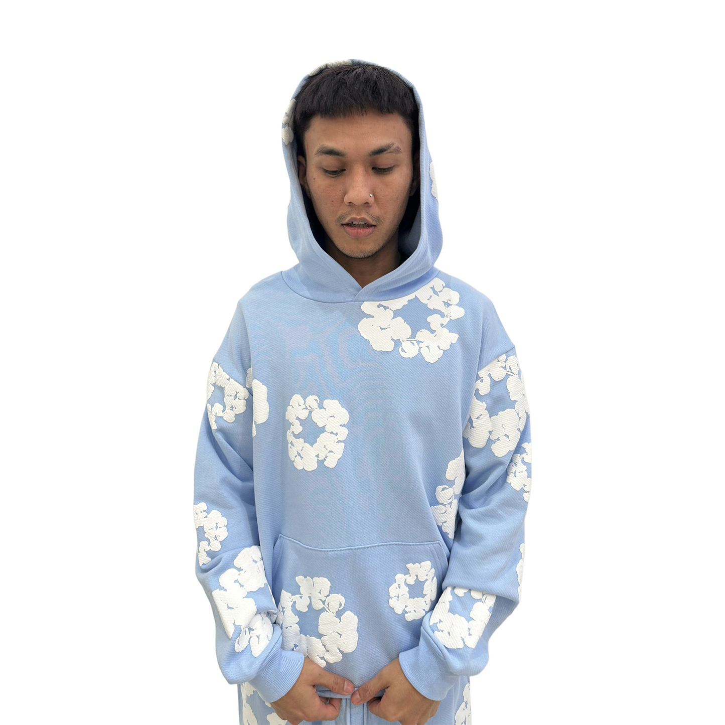Denim Tears The Cotton Wreath Hoodie Powder Blue (FW24)