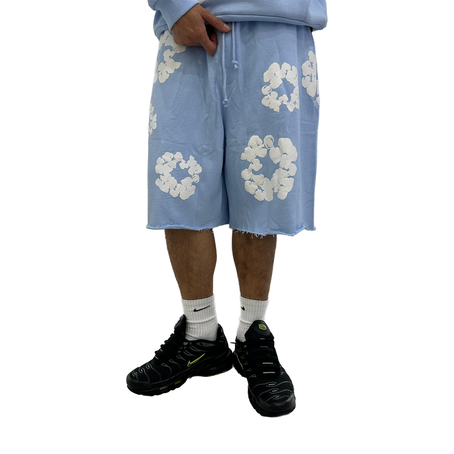 Denim Tears The Cotton Wreath Shorts Powder Blue (FW24)