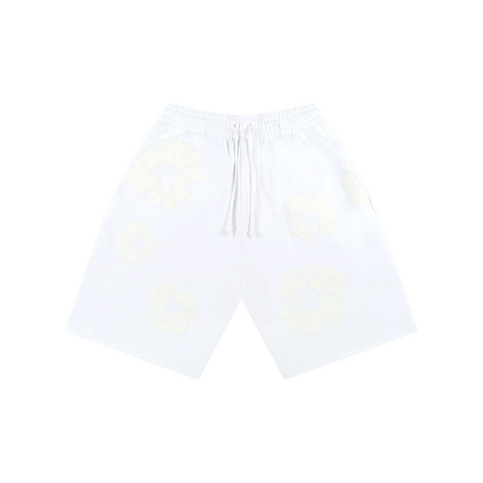 Denim Tears The Cotton Wreath Shorts White Monochrome (SS24)