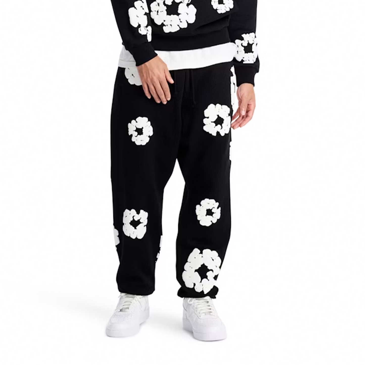 Denim Tears The Cotton Wreath Sweatpants Black (FW23)