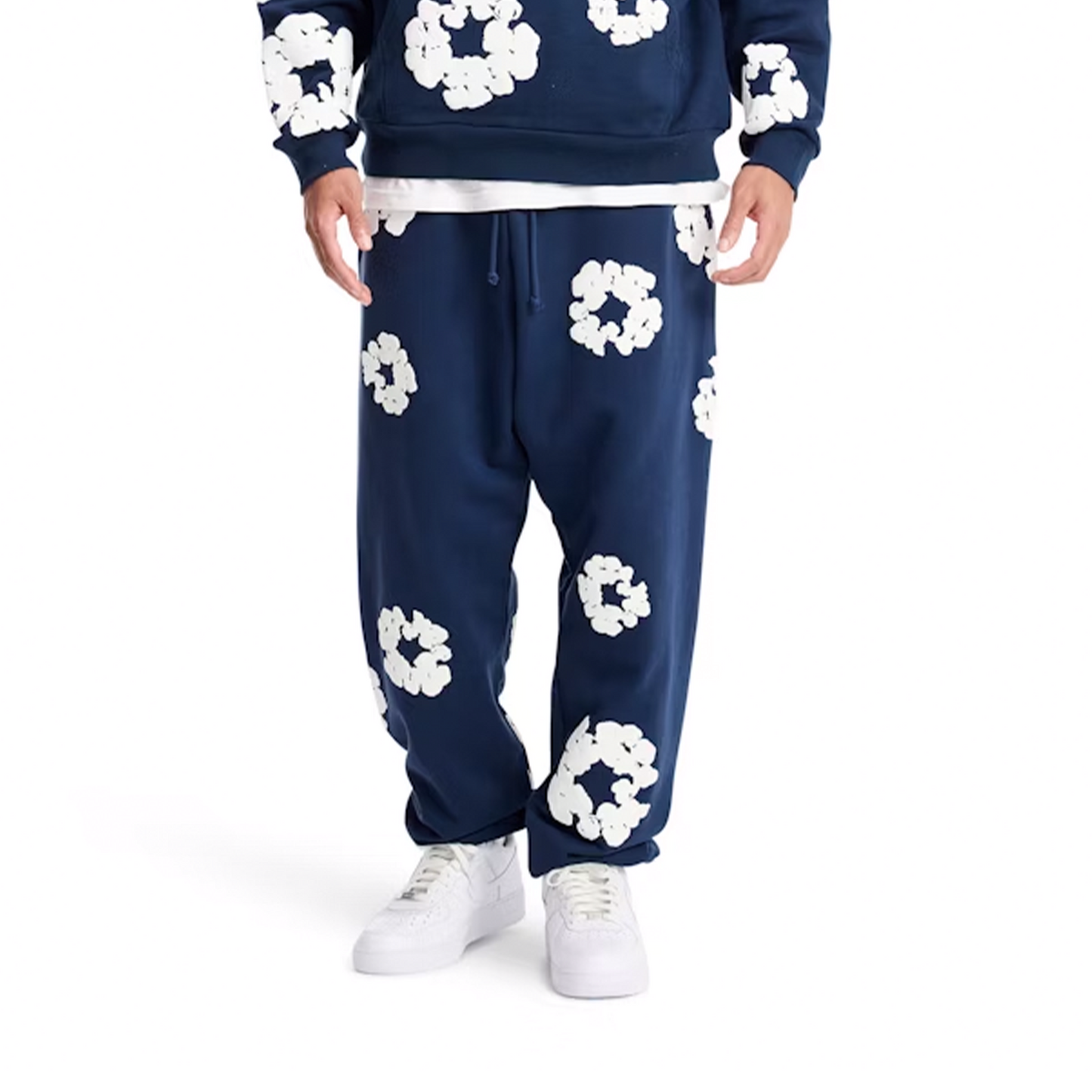 Denim Tears The Cotton Wreath Sweatpants Navy (FW23)