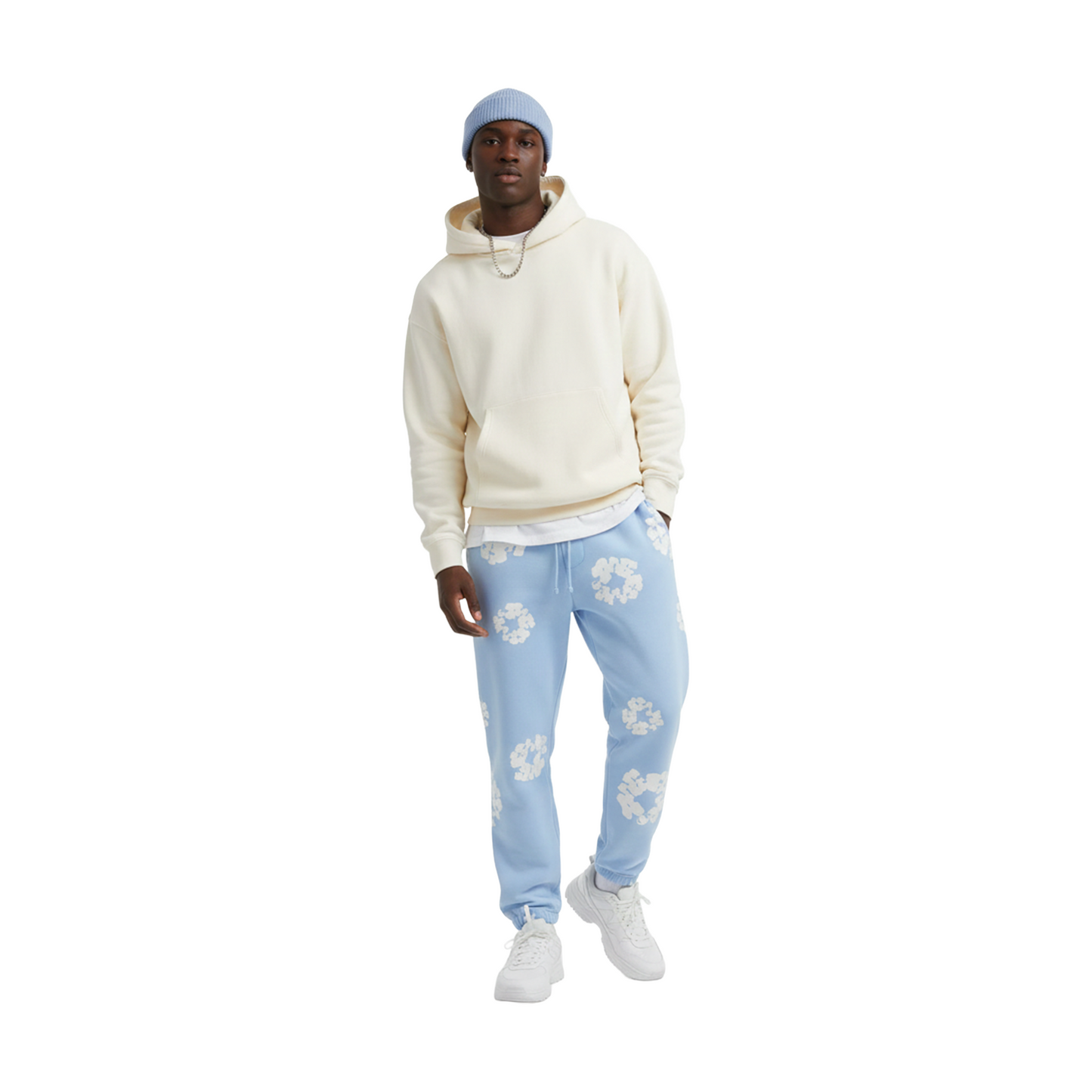 Denim Tears The Cotton Wreath Sweatpants Powder Blue (FW24)