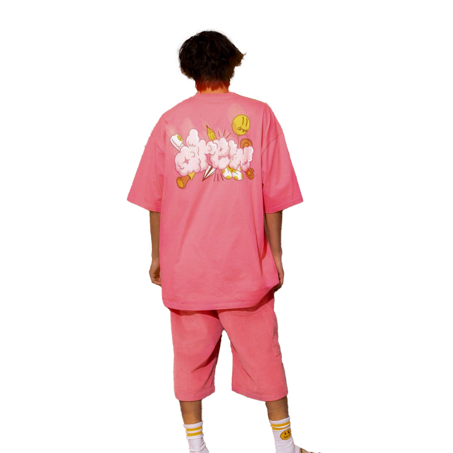 Drew House Doodle Joy S/S Tee Hot Pink (SS22)