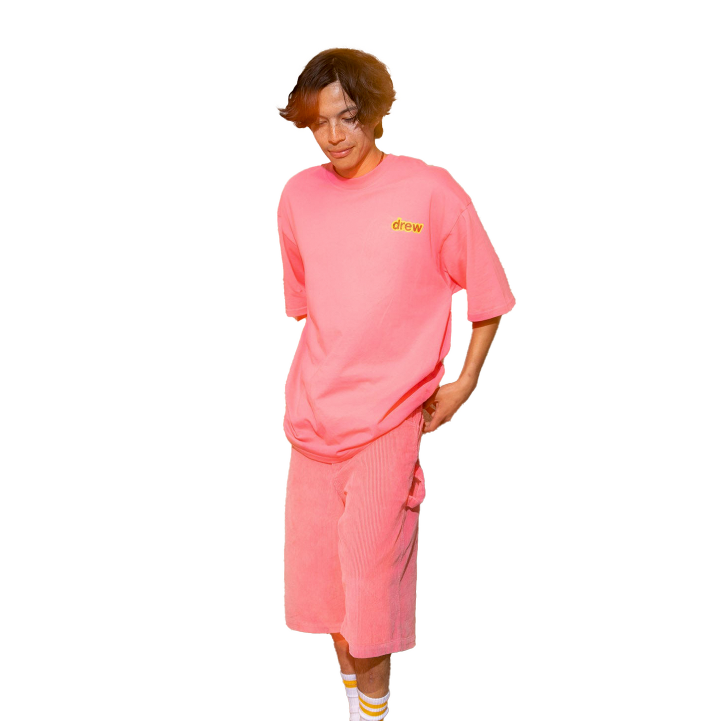 Drew House Doodle Joy S/S Tee Hot Pink (SS22)