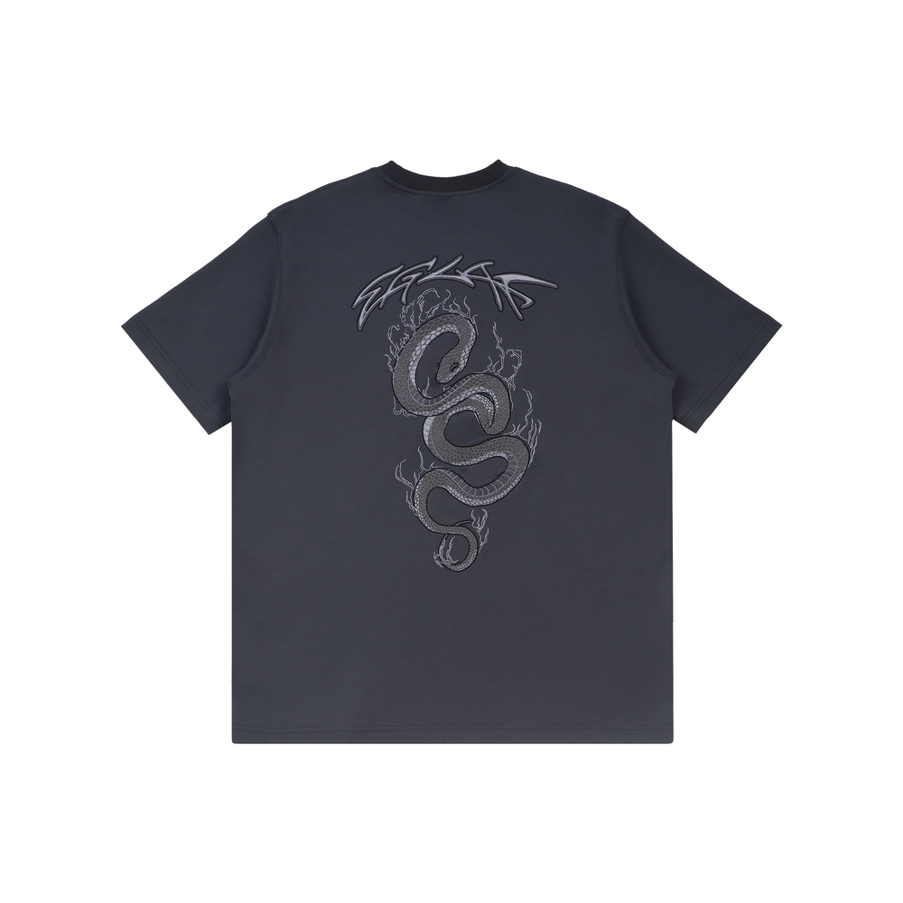 EGLAF Flaming Serpent Logo Tee Dark Grey (SS25)