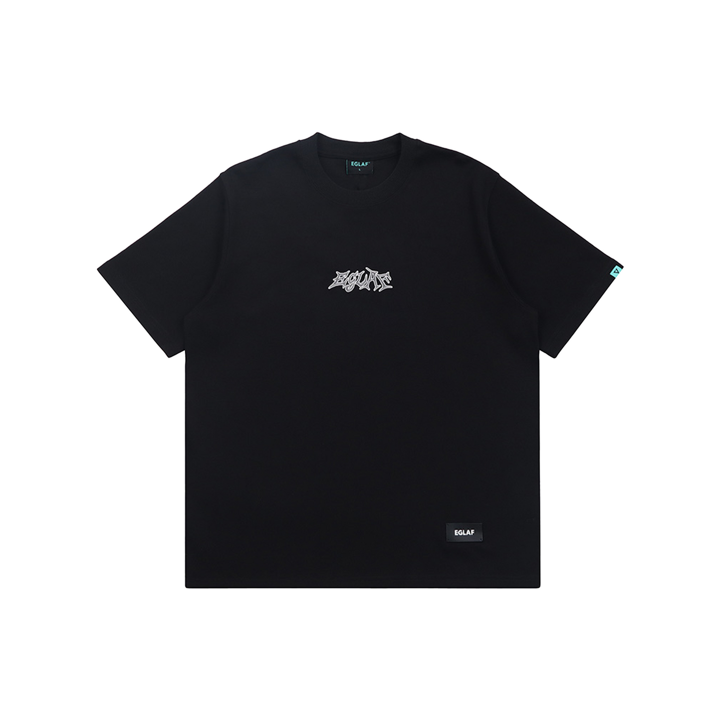 EGLAF Galaxy Embroidery Oversized Tee Black (FW24)