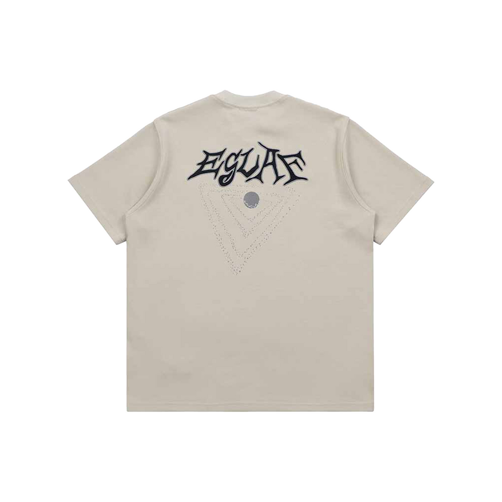 EGLAF Galaxy Embroidery Oversized Tee Light Khakis (FW24)