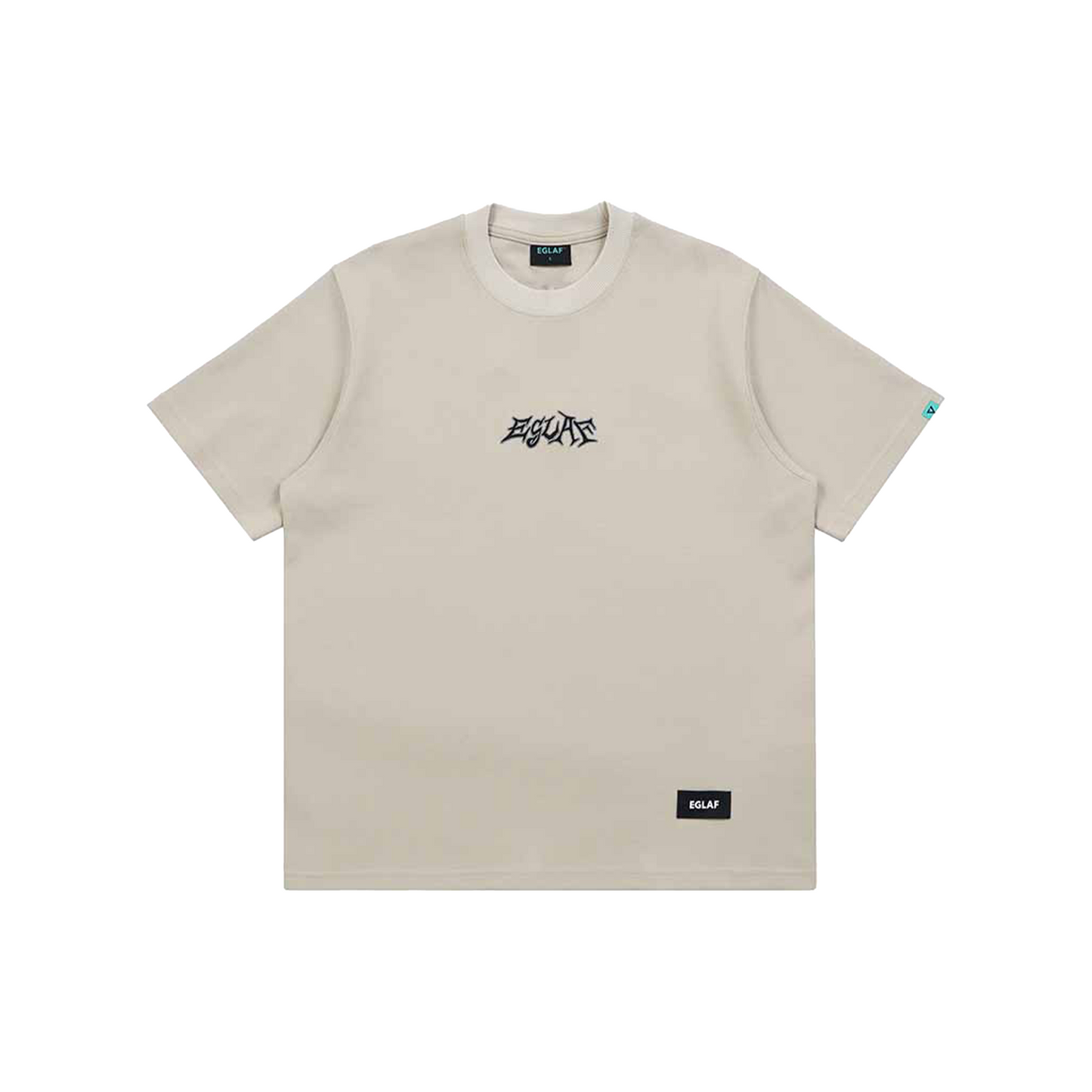 EGLAF Galaxy Embroidery Oversized Tee Light Khakis (FW24)