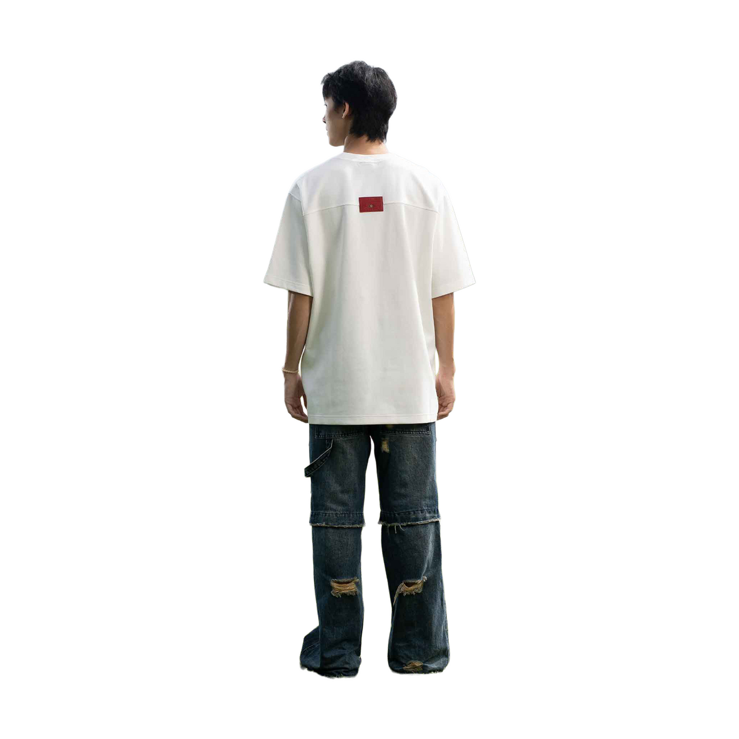 EGLAF RU Chest Embroidery Logo Tee White (SS26)
