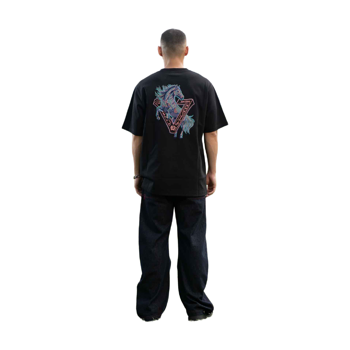 EGLAF RU Embroidery Stallion Tee Black (SS26)
