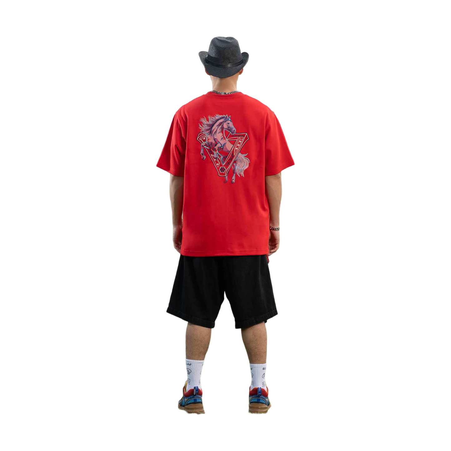 EGLAF RU Embroidery Stallion Tee Red (SS26)