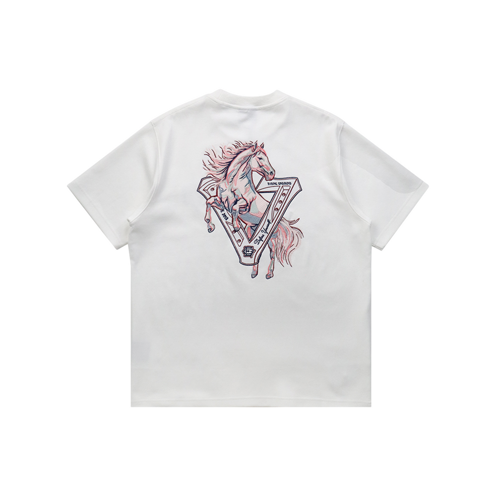 EGLAF RU Embroidery Stallion Tee White (SS26)