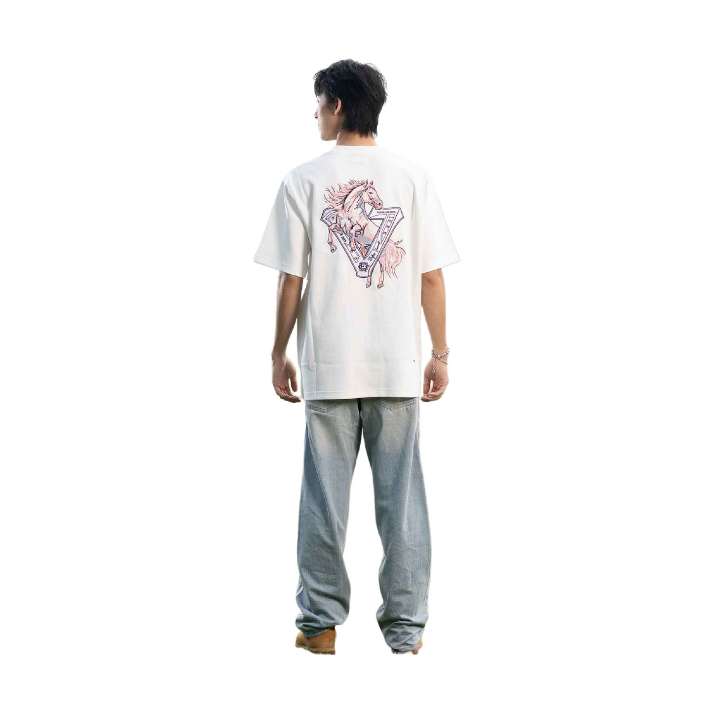 EGLAF RU Embroidery Stallion Tee White (SS26)
