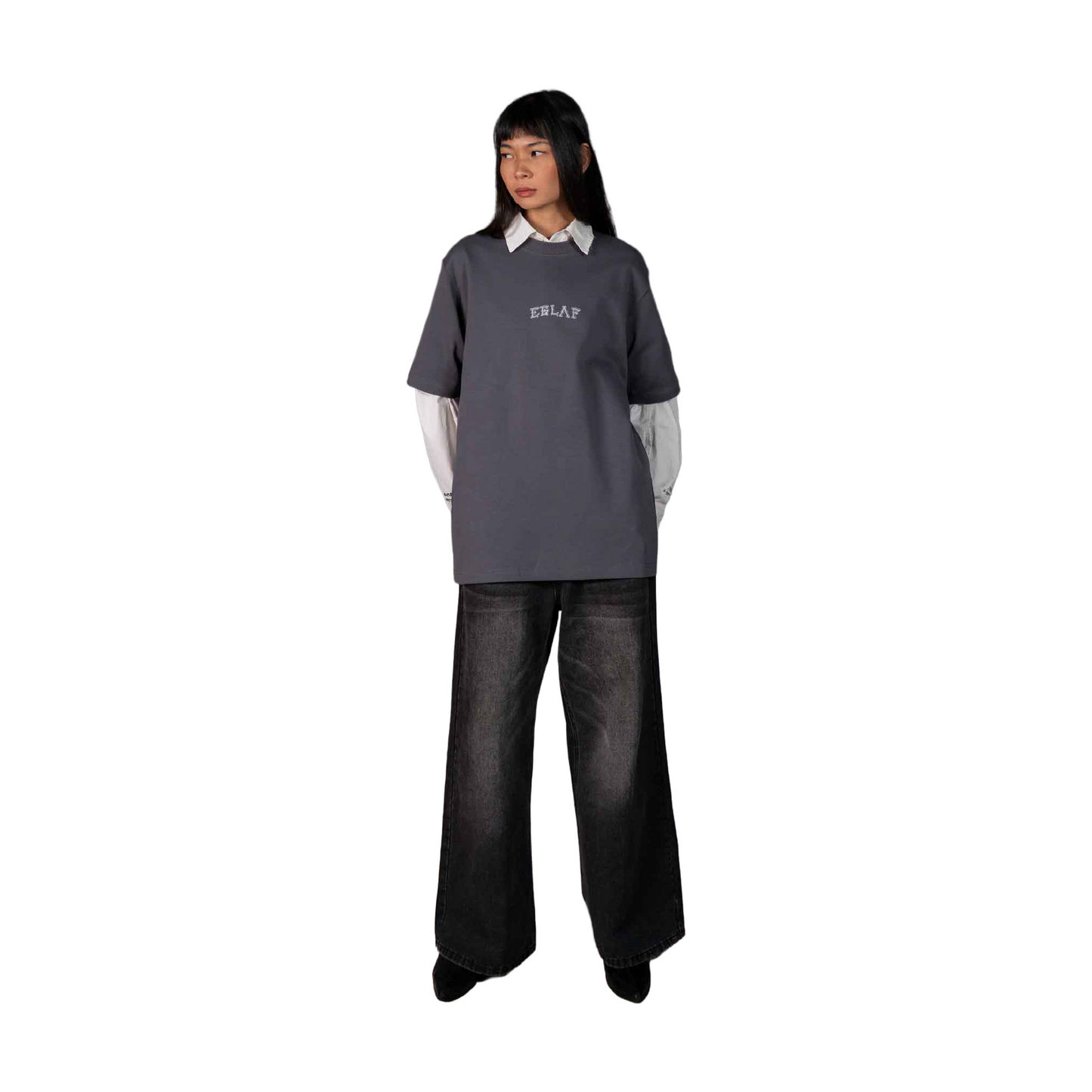 EGLAF Sculpta Triangle Emblem Tee Dark Grey (SS25)