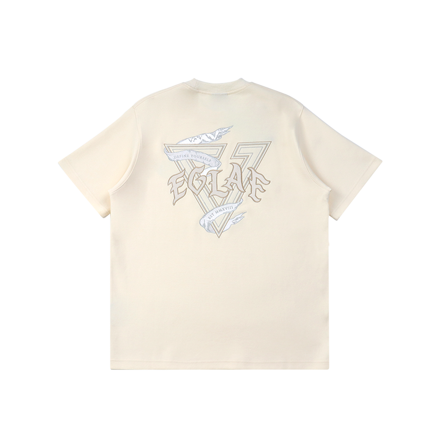 EGLAF Sculpta Triangle Logo Tee Cream White (SS25)