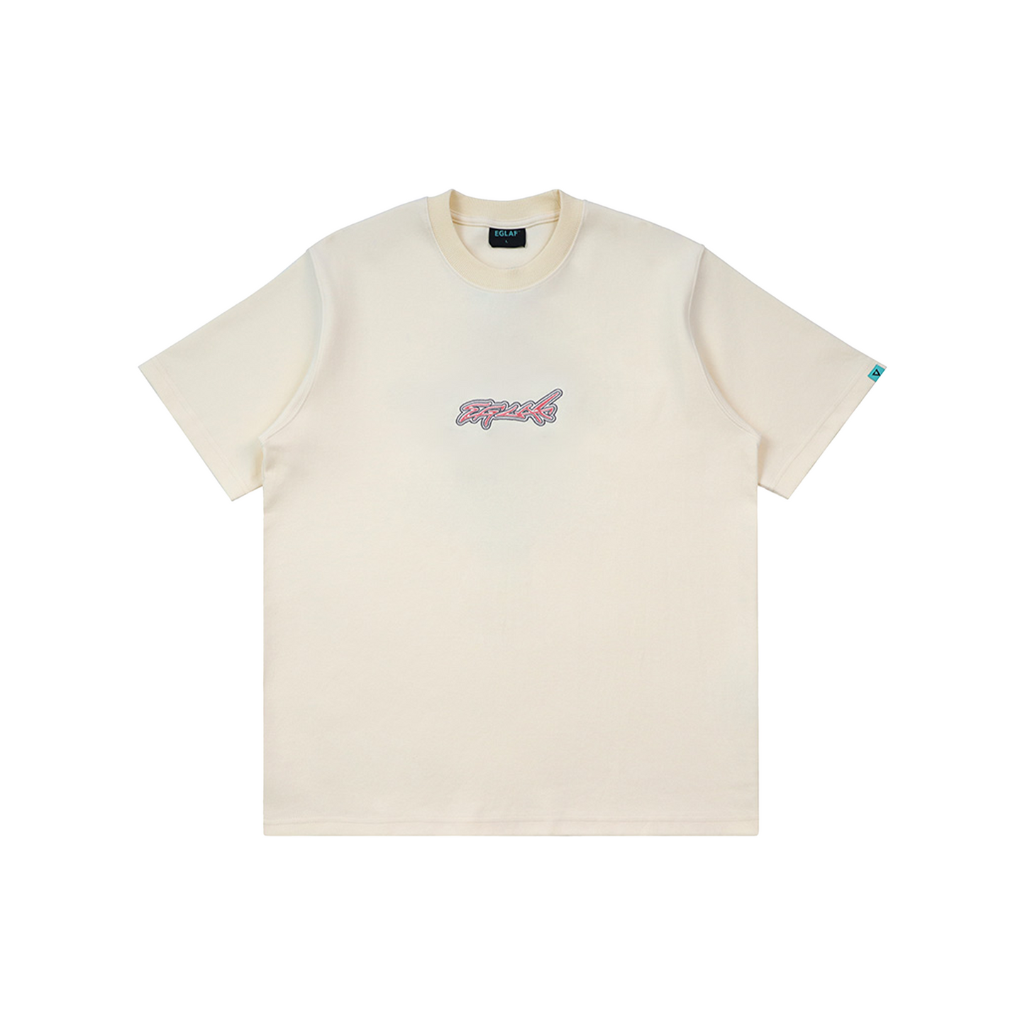 EGLAF Serpent Logo Tee Cream White/Pink (SS25)