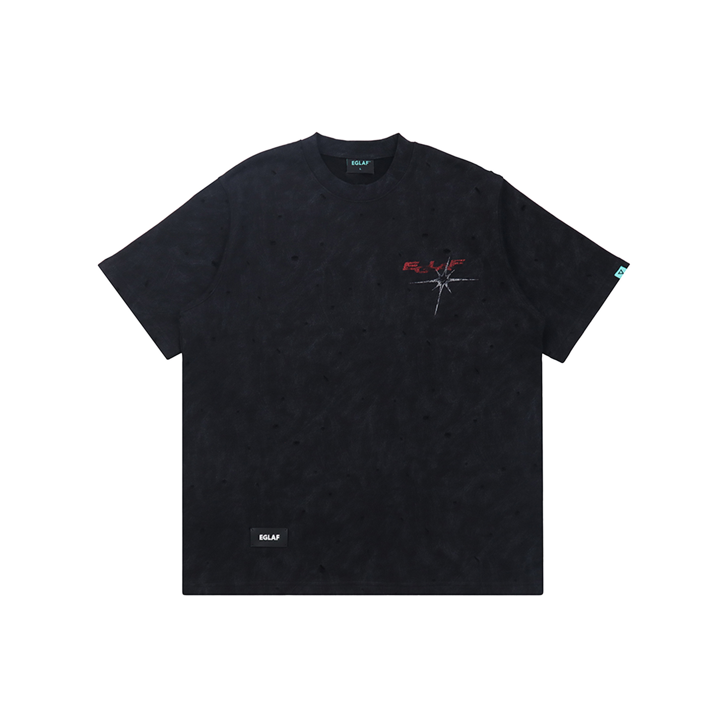 EGLAF Stars Print Oversized Tee Black (FW24)