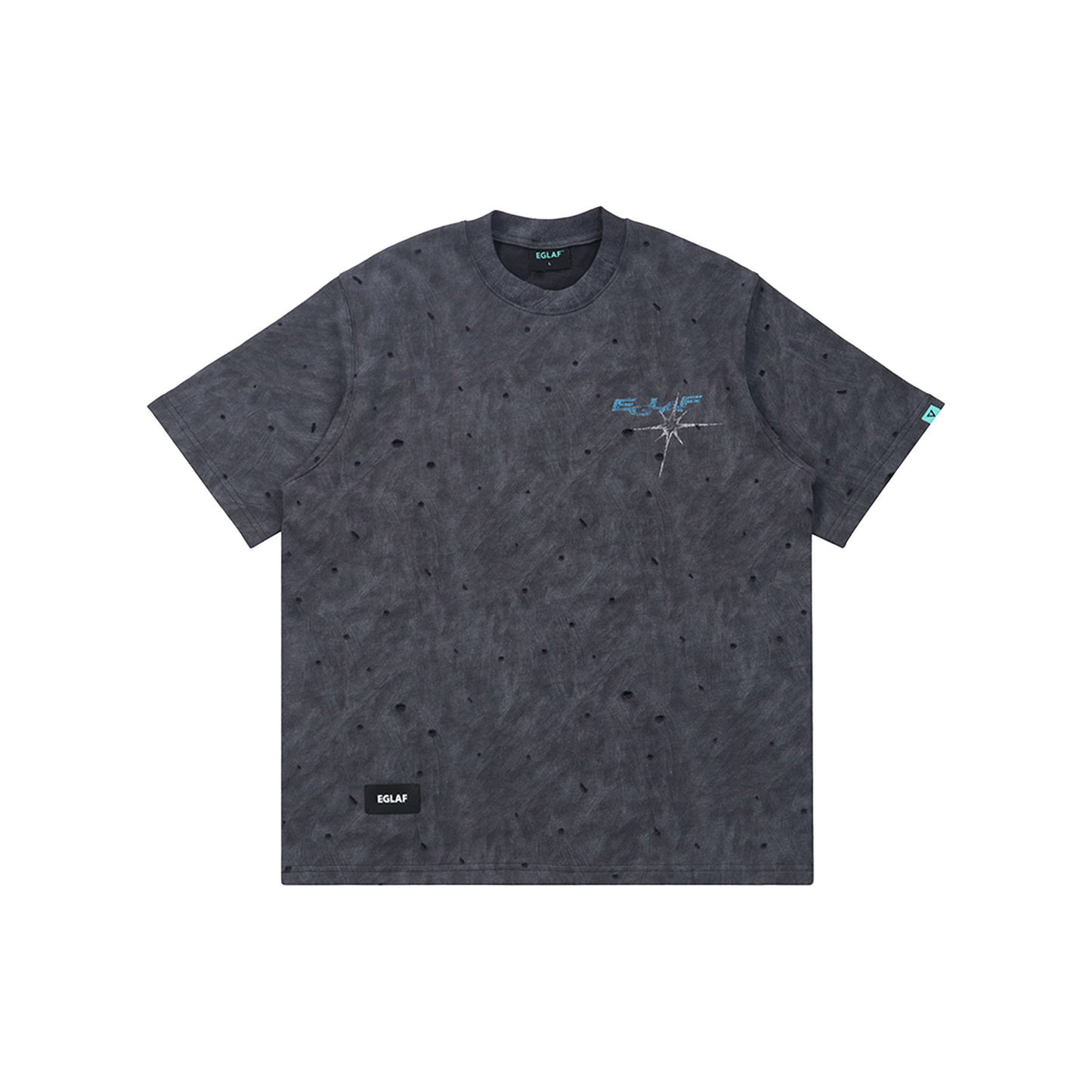 EGLAF Stars Print Oversized Tee Light Grey (FW24)