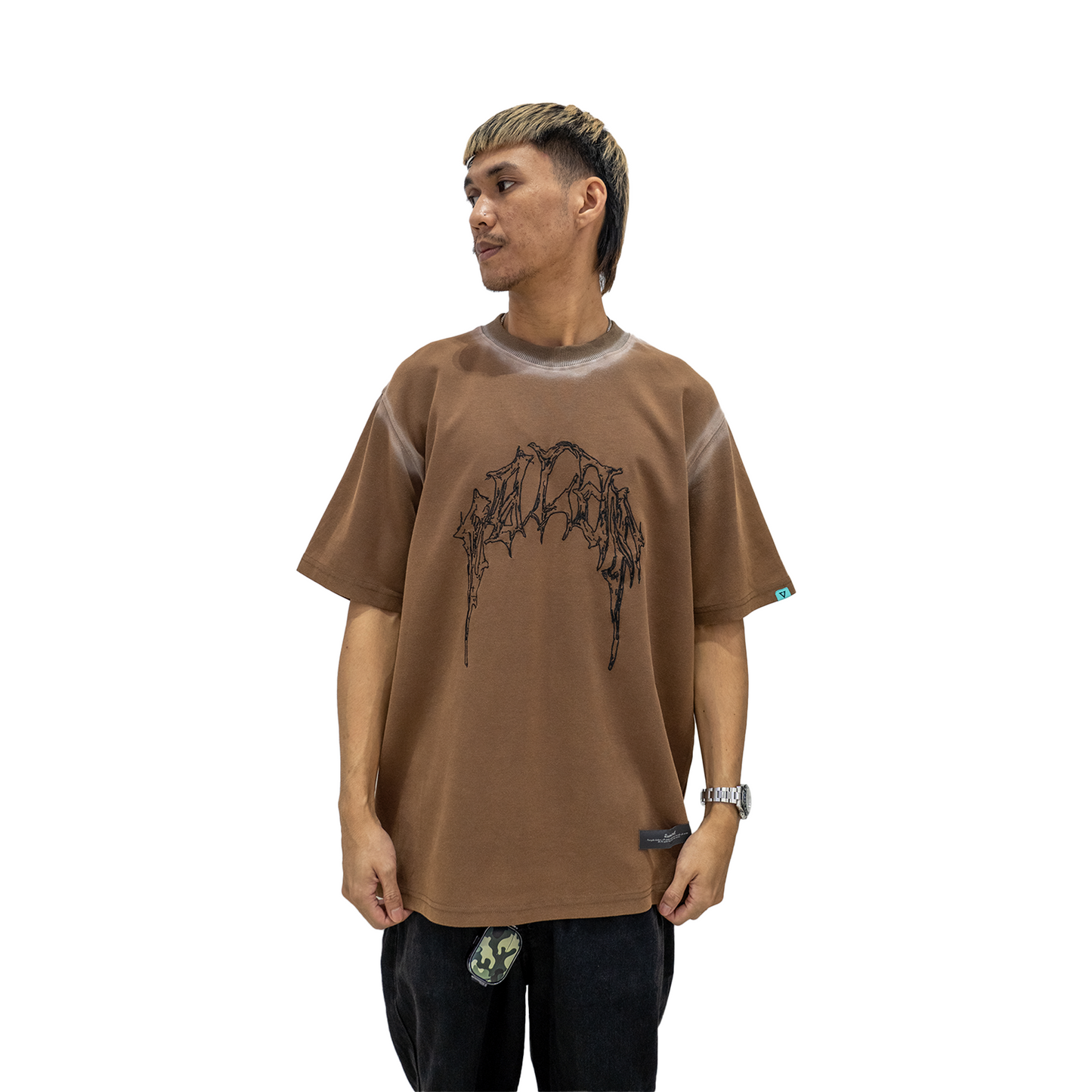 EGLAF RC Stoned Washed Tee Brown (SS24)