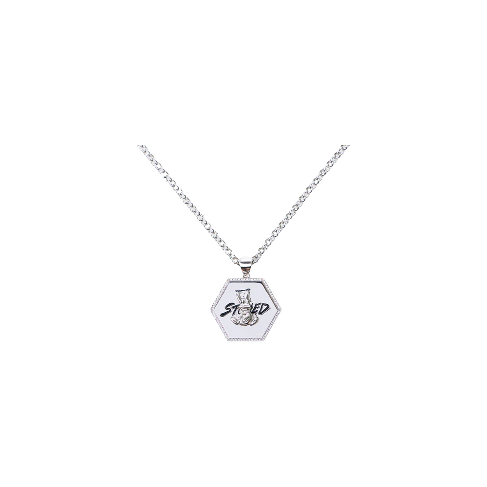 EK Collection Love Stoned Necklace Silver (SS25)