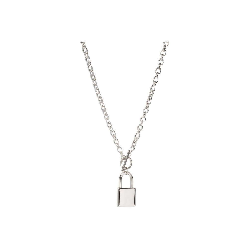 EK Collection Lock Necklace Silver (SS25)