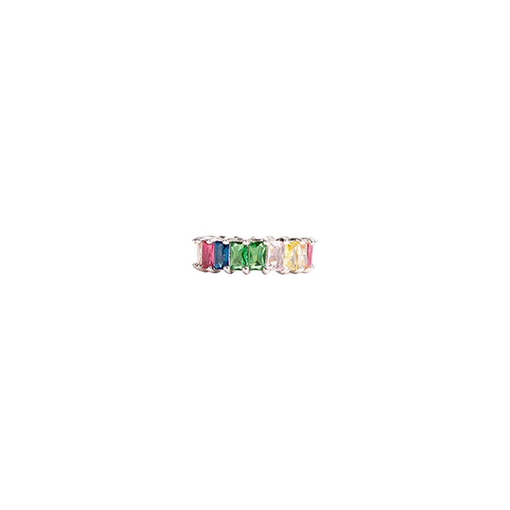 EK Collection Mini Baguette Rainbow Ring Silver (SS25)