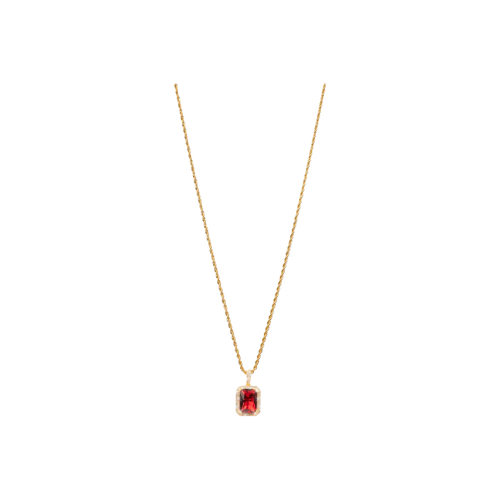 EK Collection Red Sapphire Necklace Gold (SS25)