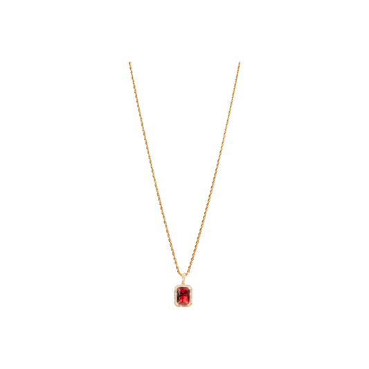 EK Collection Red Sapphire Necklace Gold (SS25)