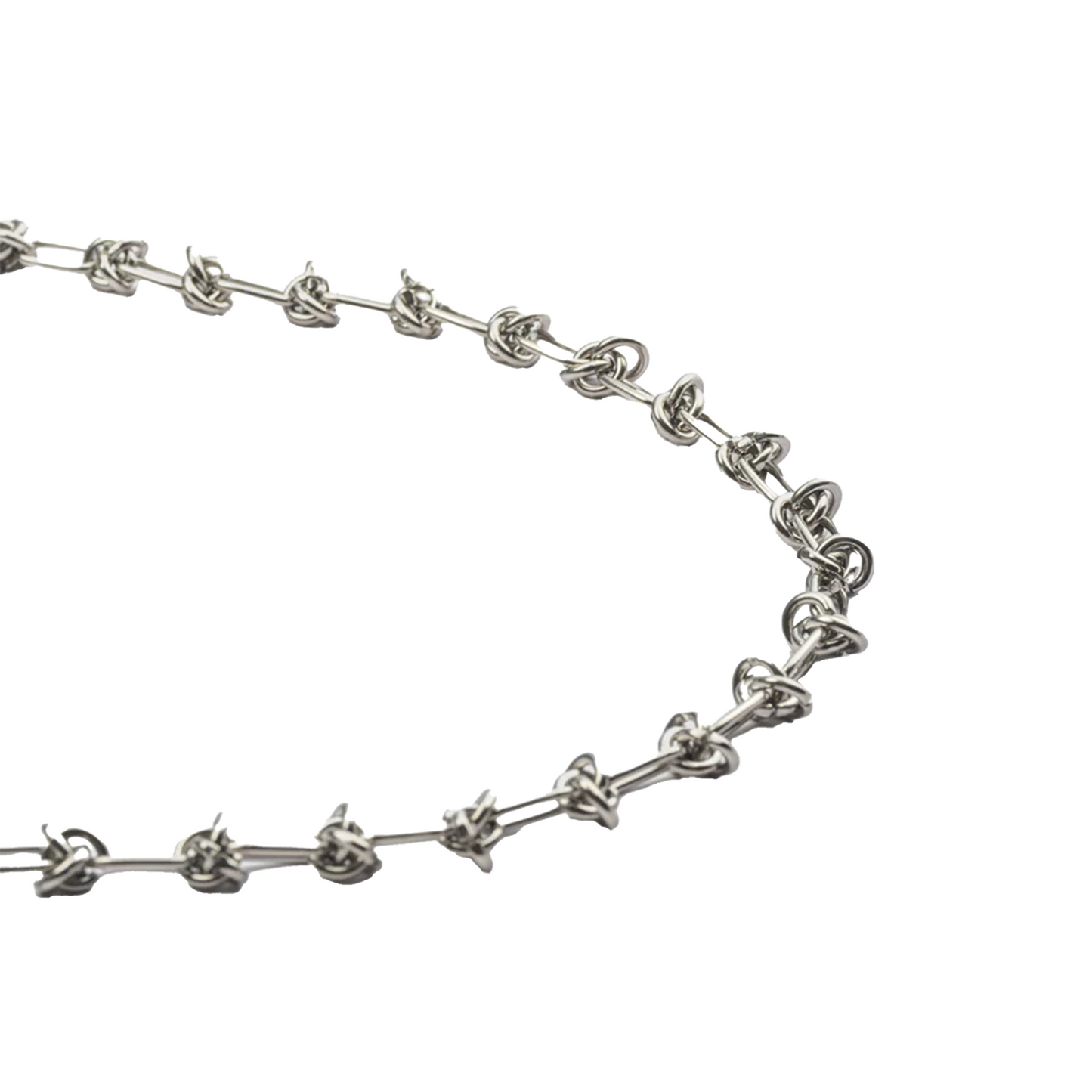 EK Collection Adjustable Loop Link Bracelet Silver