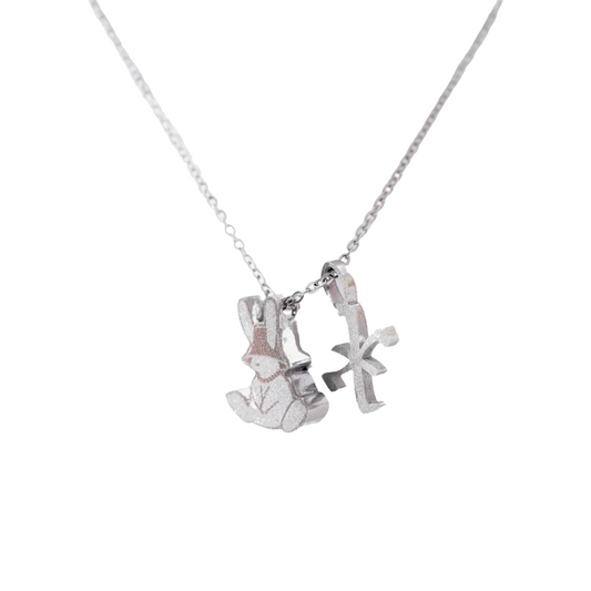 EK Collection x Luxli XX Bunny Necklace Silver (FW24)