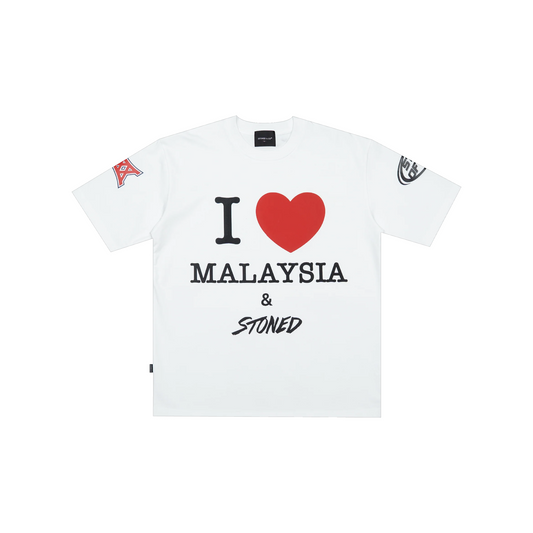 Stoned & Co ® EOT : I Love Malaysia Tee White (SS25)