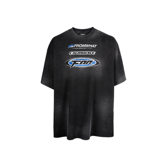 FAR FROM WHAT Far Washed Logo Tee Black (SS23)