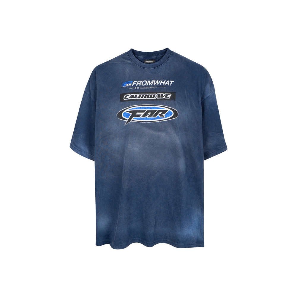 FAR FROM WHAT Far Washed Logo Tee Navy (SS23)