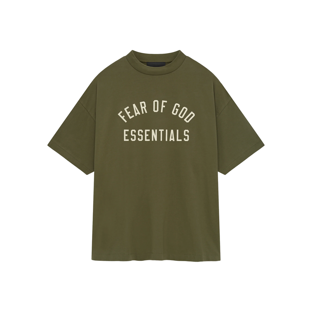 Fear of God Essentials Jersey Crewneck Tee Military (FW24)