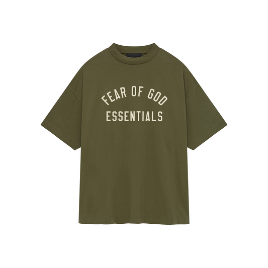 Fear of God Essentials Jersey Crewneck Tee Military (FW24)