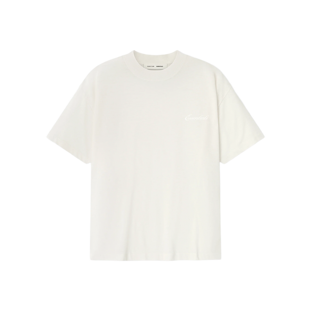 Fear of God ESSENTIALS Embroidered Essential Tee Ivory (FW25)