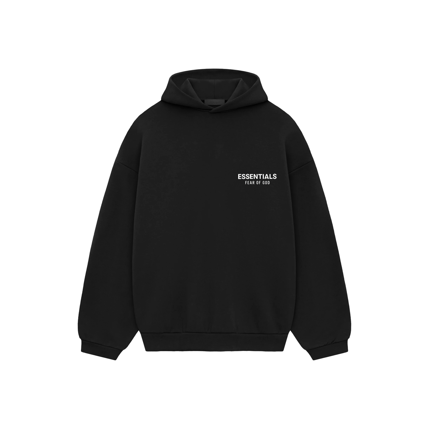 Fear of God Essentials Core Logo Fleece Hoodie Black (FW24)