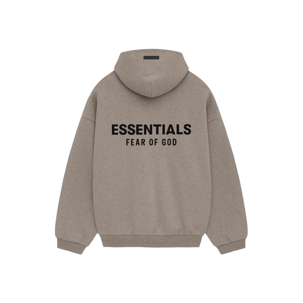 Fear of God Essentials Core Logo Fleece Hoodie Heather Grey (FW24)