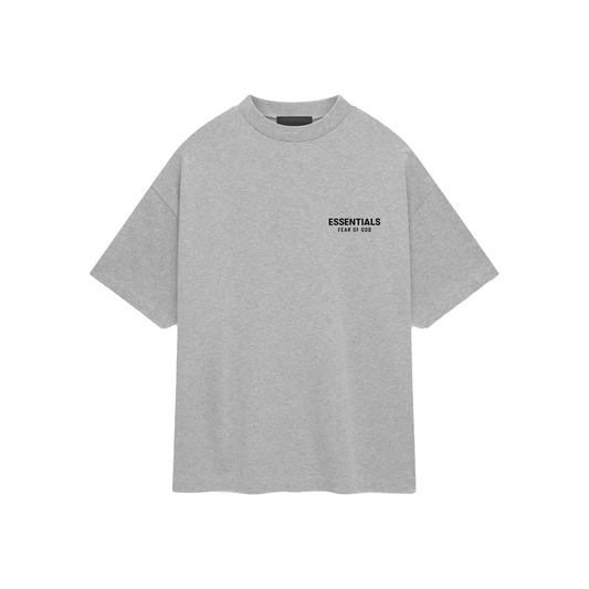 Fear of God Essentials Core Logo Jersey Crewneck Tee Light Heather Grey (FW24)