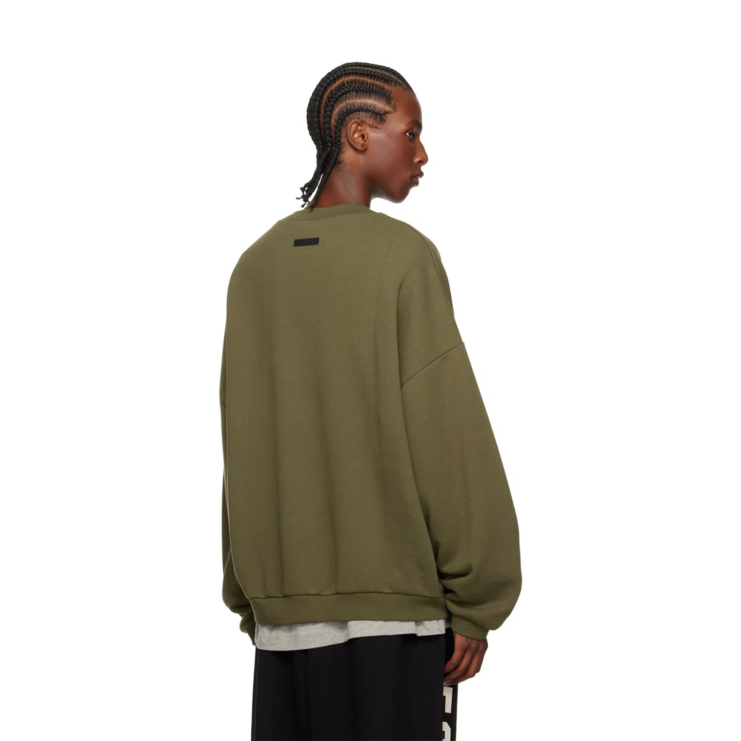 Fear of God Essentials Fleece Crewneck Military (FW24)