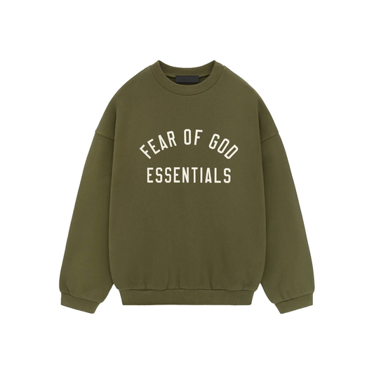 Fear of God Essentials Fleece Crewneck Military (FW24)