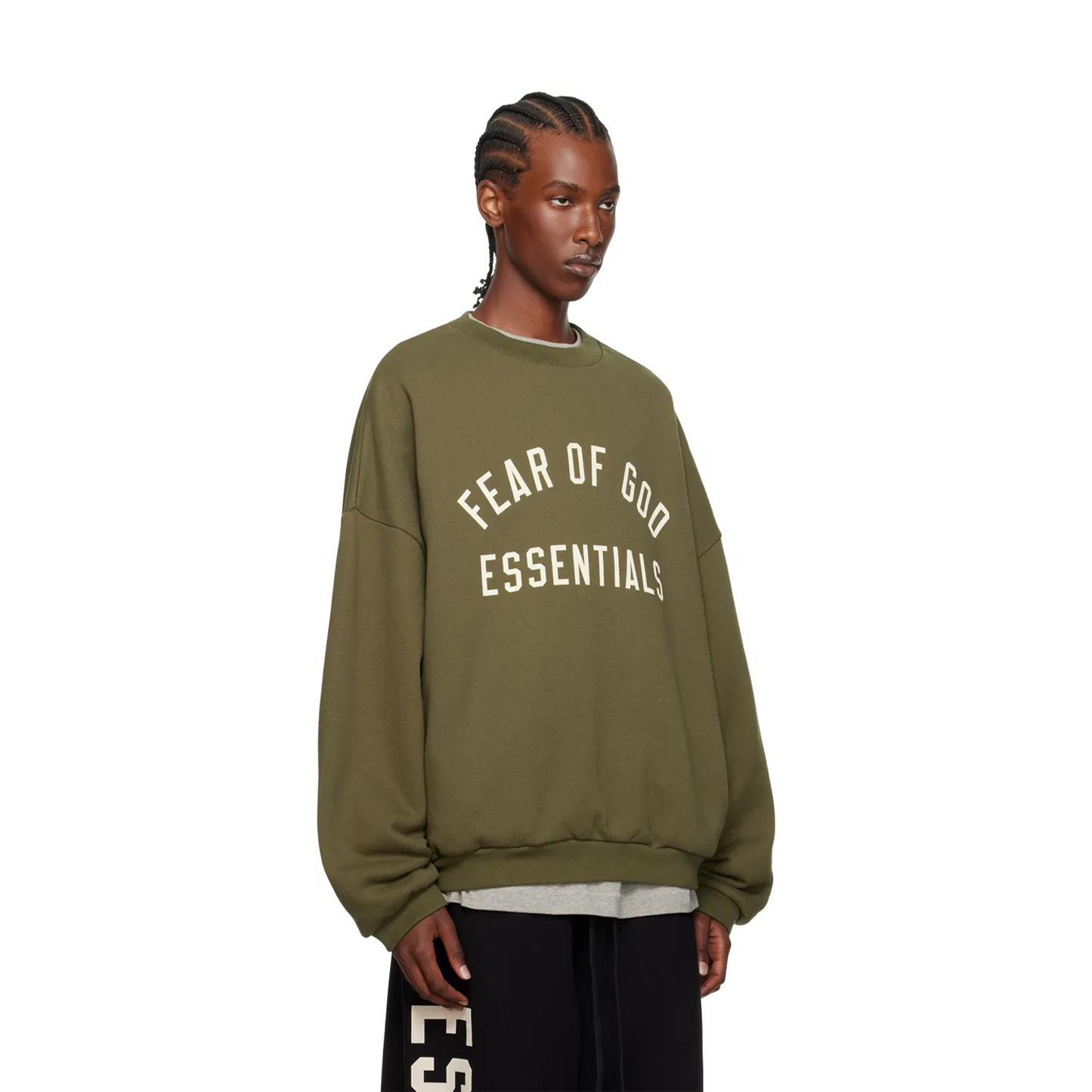 Fear of God Essentials Fleece Crewneck Military (FW24)