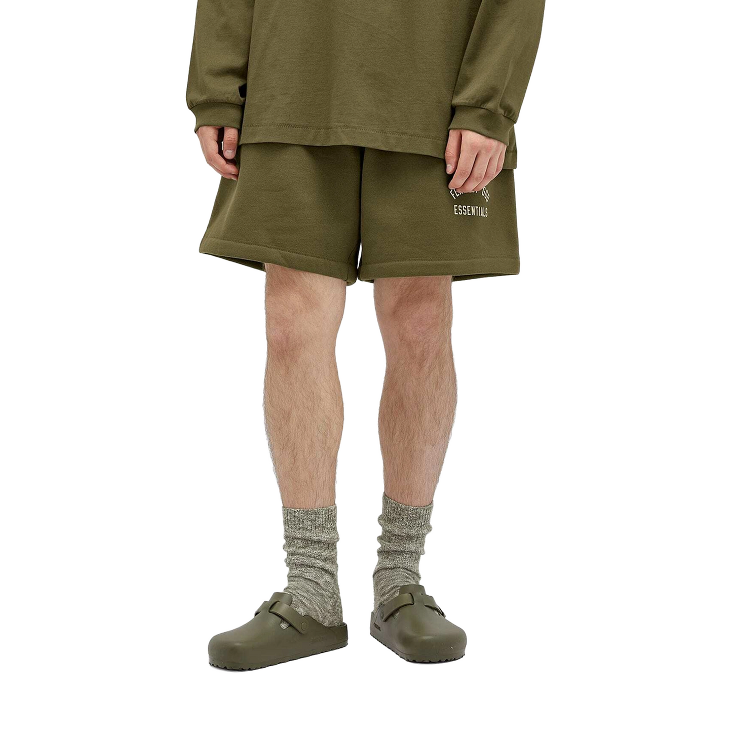 Fear of God Essentials Fleece Soccer Short Military (FW24)