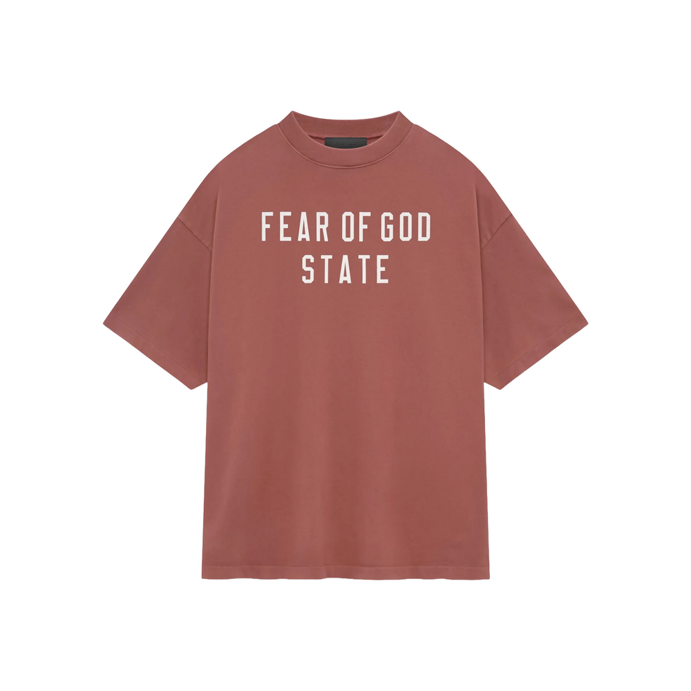 Fear of God Essentials Heavy Crewneck Tee Crimson (FW24)