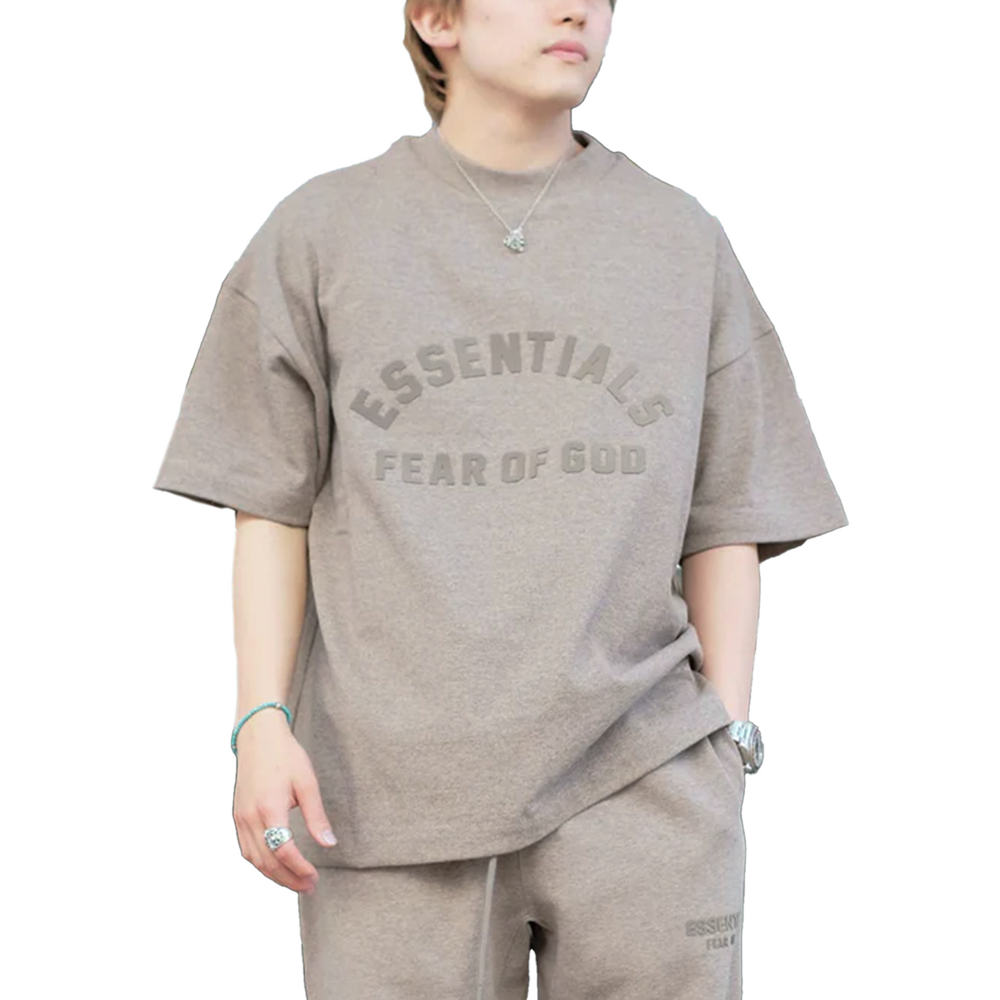 Fear of God Essentials Heavy S/S Tee Heather Grey (SS24)