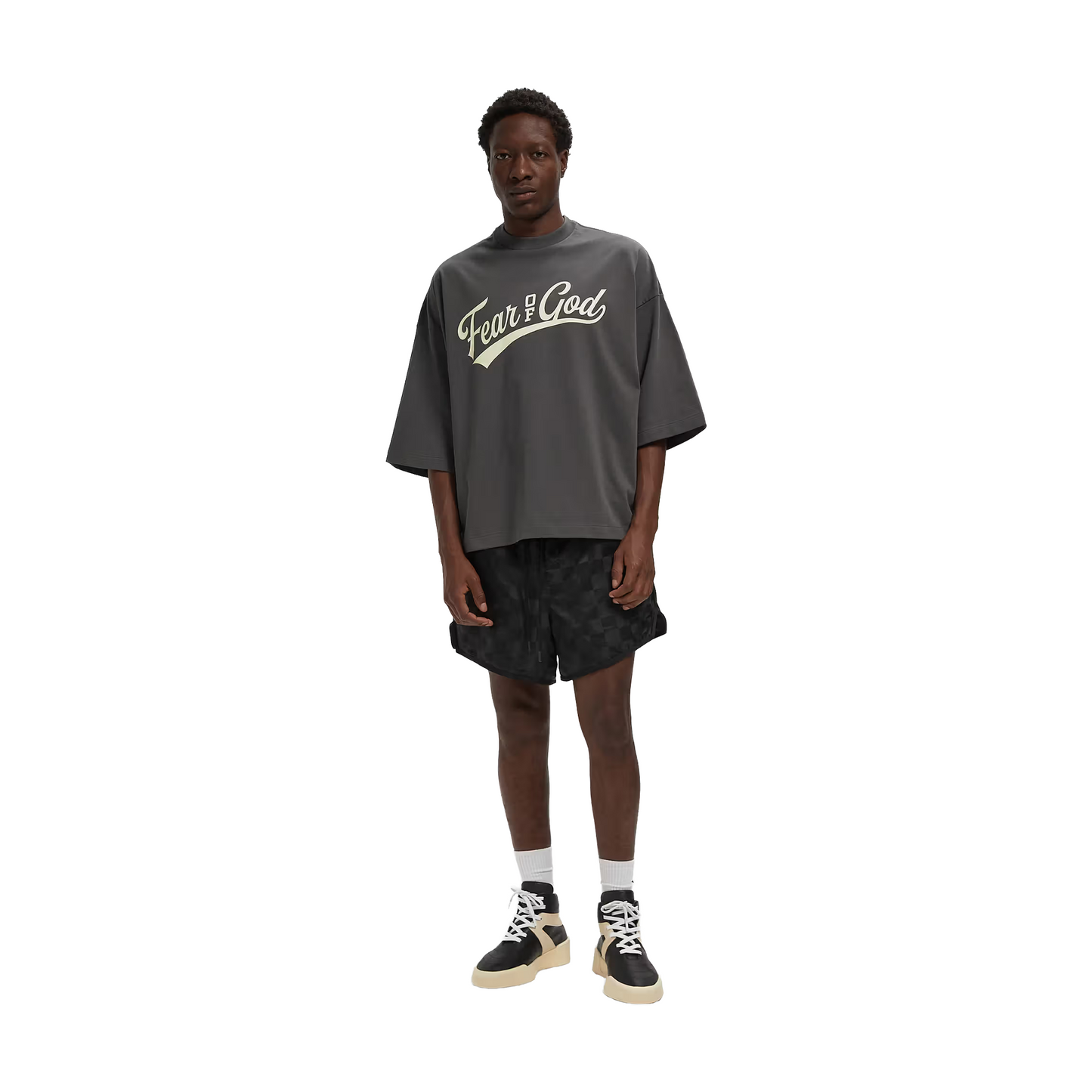 Fear of God Essentials Merch Tee Boxy Fit Iron Grey (SS26)