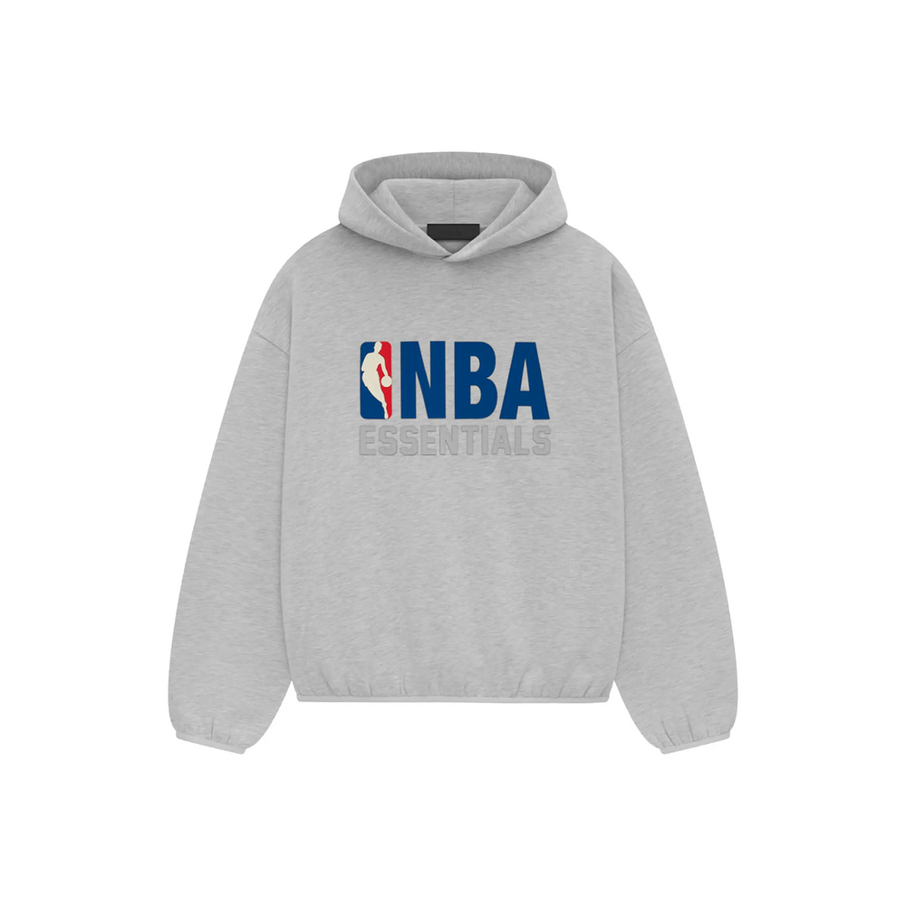 Fear of God Essentials NBA Fleece Logo Hoodie Light Heather (FW24)